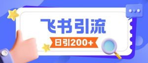 飞书引流创业粉玩法,无限私信不违规-第一资源库