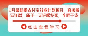 2月最新撸支付宝分成计划项目,直接搬运连怼,新手一天轻松多张,全程干货-互联网资源大全网