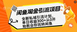 闲鱼淘金私域引流计划，从0开始玩转闲鱼，副业也可以挣到全职的工资-互联网资源大全网