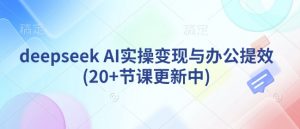 deepseek AI实操变现与办公提效(20+节课更新中)-互联网资源大全网