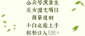 流量主长期收益项目,美女图片简单复制,小白也能上手,轻松日入5张-互联网资源大全网