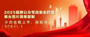 2025最新公众号流量主打法,美女图片简单复制,小白也能上手,轻松日入5张-互联网资源大全网