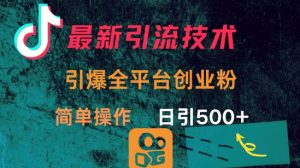 最新引流方法,引爆全平台的一个创业粉,简单操作日引300+-互联网资源大全网