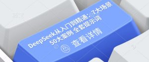 DeepSeek从入门到精通:7大场景 50大案例 全套提示词【文档】-互联网资源大全网