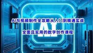 AI与视频制作全攻略从入门到精通实战,全面且实用的数字创作课程-第一资源库