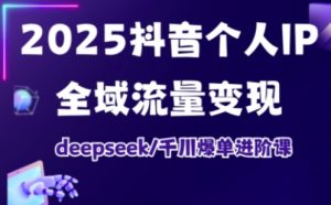 2025抖音个人IP全域流量变现进阶课,deepseek千川爆单进阶课-互联网资源大全网