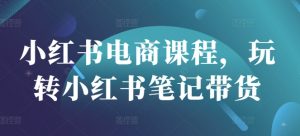 小红书电商课程,玩转小红书笔记带货-互联网资源大全网