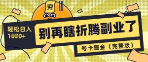 别再瞎折腾副业了,号卡共创分销,让你轻松日入多张(完整版)-第一资源库