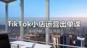 TikTok小店运营出单课，从开店选品、运营出单、发货回款，进行全流程讲解-互联网资源大全网
