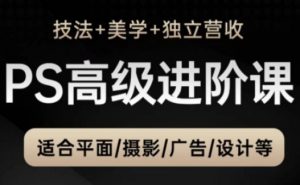 PS高级后期进阶课(技法+美学+独立营收),适合平面摄影广告设计等-互联网资源大全网