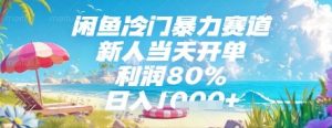 闲鱼冷门暴力赛道,新人当天开单,利润80%,日入几张,长期可做【揭秘】-互联网资源大全网