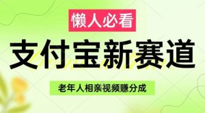 支付宝新赛道,利用老年人相亲视频,挣分成收益,轻松月入过W,操作简单-互联网资源大全网