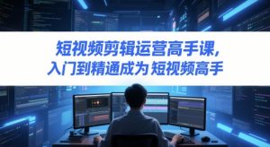 短视频剪辑运营高手课，入门到精通成为短视频高手-互联网资源大全网