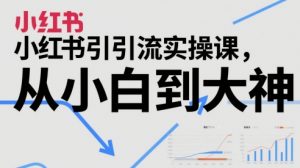 小红书引流实操课，从小白到大神-互联网资源大全网