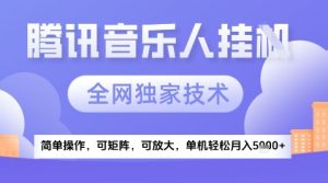 2025腾讯音乐挂G项目，全网独家技术，全新玩法，轻松月入5k+【揭秘】-互联网资源大全网