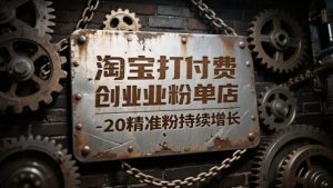 淘宝打付费创业粉单店每天稳定10-20精准粉持续增长【揭秘】-互联网资源大全网