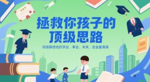 付费文章:拯救你孩子的顶级思路,彻底聊透他的学业、事业、未来,含金量满满-互联网资源大全网
