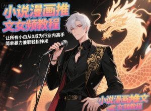小说漫画推文女频教程,让所有小白从0成为行业内高手,简单暴力兼职轻松挣米-互联网资源大全网