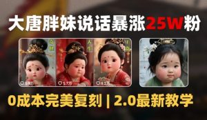 AI大唐胖贵妃说话2.0,40条视频暴涨40w粉,附独家变现攻略-互联网资源大全网