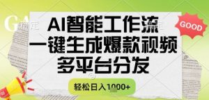 AI智能工作流,一键生成书单号爆款视频,多平台分发,每日收益多张【揭秘】-互联网资源大全网