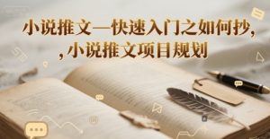 小说推文—快速入门之如何抄 ,小说推文项目规划-互联网资源大全网