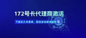 172号卡代理商激活_下级长久未登录,回流自动激活插件-互联网资源大全网
