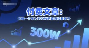 付费文章:拆解一个年入300W的喜马拉雅账号-互联网资源大全网