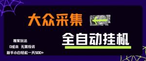 大众采集全自动玩法,新手小白轻松一天5张+,操作简单零成本【揭秘】-互联网资源大全网