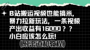 b站掘金计划？搬运视频也能挣拉新的收益，小白应该怎么玩！-互联网资源大全网