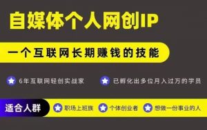 网创类公众号项目，自媒体个人网创IP，强IP强变现，操作一辈子-互联网资源大全网