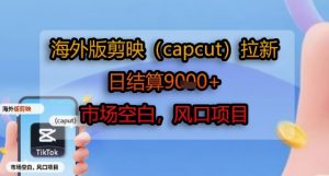 海外版剪映(capcut)拉新，日结算1k+，市场空白，风口项目-互联网资源大全网