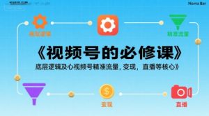 视频号的必修课,视频号的底层逻辑及核心视频号精准流量,变现,直播等核心-互联网资源大全网