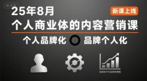 个人商业体的内容营销课25年8月，个人品牌化，品牌个人化，自媒体ip内容营销策略-互联网资源大全网