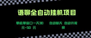 语聊自动视频自动聊天项目全新玩法,单机单窗口一天30-50+,新手看完直接上手【揭秘】-互联网资源大全网