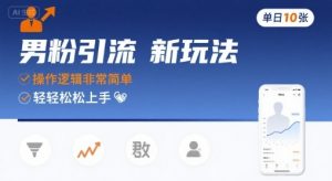 男粉引流新玩法,操作逻辑非常简单,单日10张轻轻松松-第一资源库