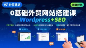 WordPress外贸建站+SEO优化课程，手把手教你从0到1搭建可获得询盘的外贸网站-互联网资源大全网
