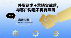 外贸话术+营销实战营，与客户沟通不再有障碍-互联网资源大全网