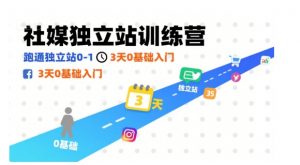 社媒独立站训练营,跑通独立站0-1,3天0基础入门-互联网资源大全网