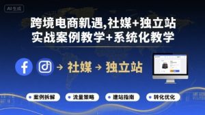 跨境电商新机遇，社媒+独立站，实战案例教学+系统化教学-互联网资源大全网