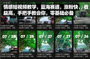 情感短视频教学，蓝海赛道，涨粉快，收益高，手把手教会你，零基础必备-互联网资源大全网
