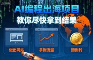 AI编程出海项目，教你尽快拿到结果-做出网站、拿到流量、賺到钱-互联网资源大全网
