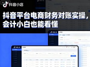 抖音平台电商财务对账实操，会计小白也能看懂的-互联网资源大全网