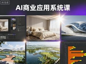 AI商业应用系统课,室内-软装-建筑-景观,智能设计+效果图+动画画实战-互联网资源大全网