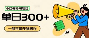 小红书抄书项目，无脑操作，一天3张-互联网资源大全网