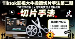 Tiktok影视大牛搬运切片手法第二期,详细玩法教程-互联网资源大全网