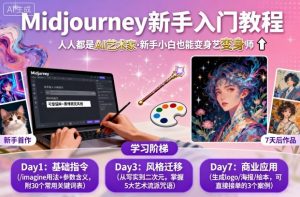 midjourney新手入门教程:人人都是AI艺术家,新手小白也能变身艺术大师-互联网资源大全网
