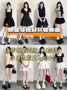 公众号明星穿搭赛道，上传明星美照，AI加持，小白也能日入5张-互联网资源大全网
