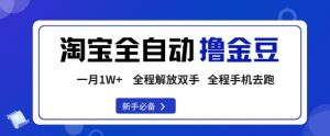 淘宝菜鸟全自动撸金豆，轻松月入1W+，全程手机去跑，操作简单【揭秘】-互联网资源大全网