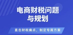 电商企业财税风险与规避,直击财税痛点,制定专属方案-互联网资源大全网