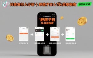 抖音发行人计划全新野路子玩法，随时随地，只要有手机，就能操作，日入1k+【揭秘】-互联网资源大全网